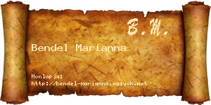 Bendel Marianna névjegykártya