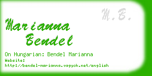 marianna bendel business card